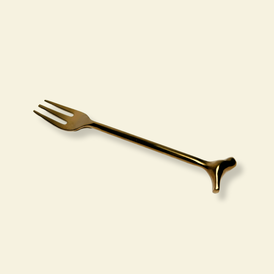 GOLDEN BIRDIE DESSERT FORKS SET