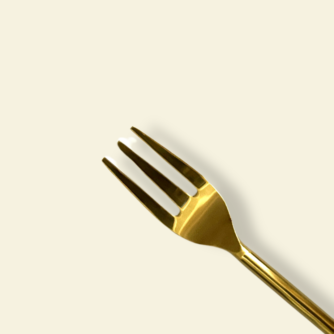GOLDEN BIRDIE DESSERT FORKS SET