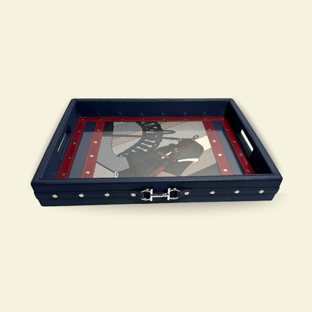 BLUE STALLION LUXURY SERVING TRAY (MEDIUM)