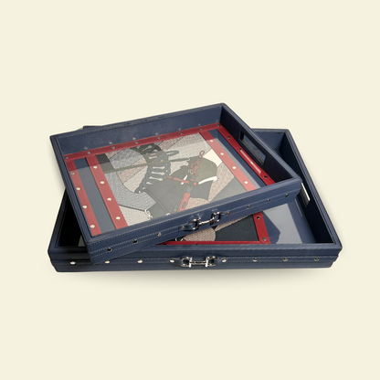 BLUE STALLION LUXURY SERVING TRAY (MEDIUM)