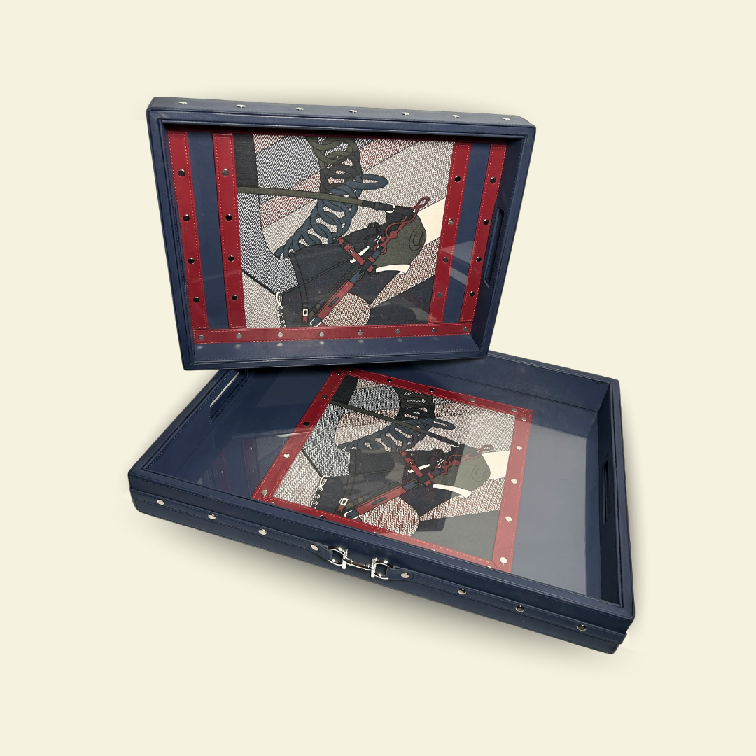 BLUE STALLION LUXURY SERVING TRAY (MEDIUM)