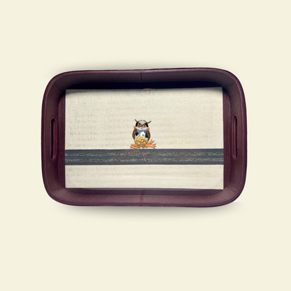 HOOT & HOLLOW ROUND SERVING TRAY (MEDIUM)